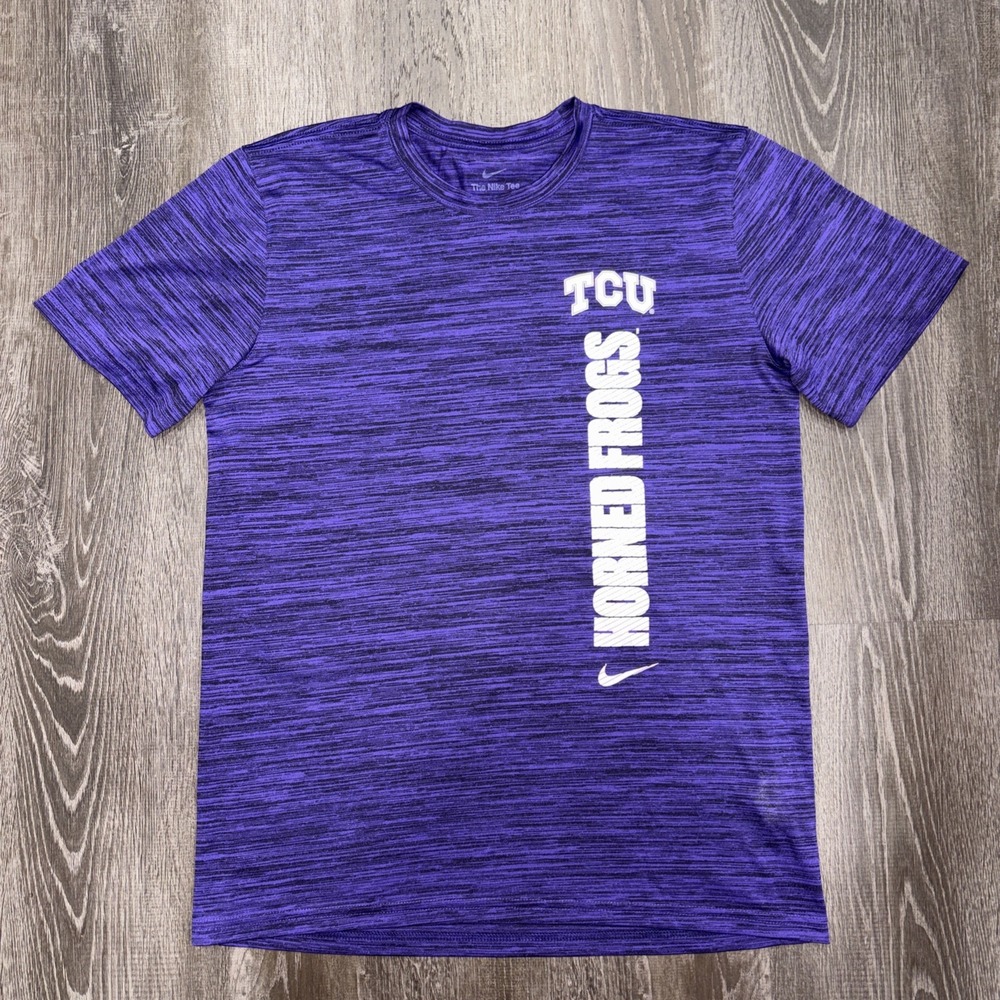 Nike TCU Horned Frogs Nike Tee Short Sleeve Shirt Men's Medium Purple Heather